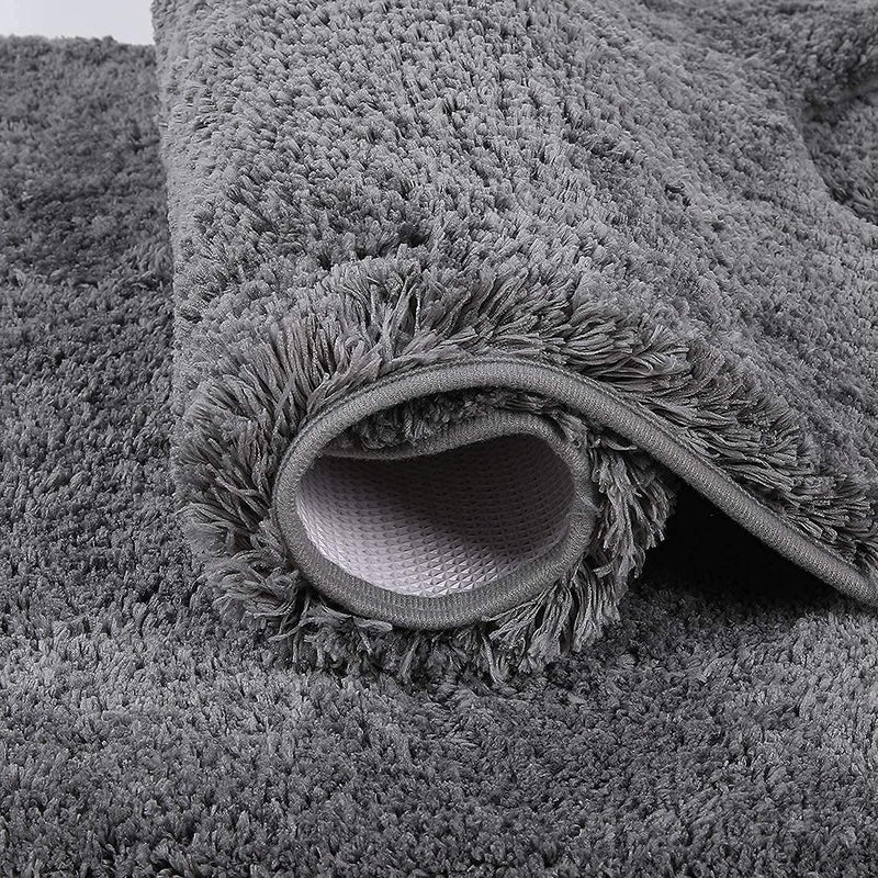 SIWAN Microfiber Non Slip Bathroom Rug Doormats Bathmats Thick Soft and Absorbent Microfiber Bath Mat Rubber Backing - Image 4