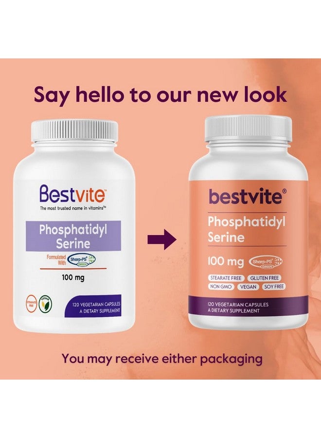BESTVITE BESTVITE Phosphatidylserine 100mg per Capsule (120 Vegetarian Capsules) with Sharp-PS® Green - Patented and Clinically Tested - Stearate Free - Soy Free - Gluten Free - Vegan - Non GMO - Image 3
