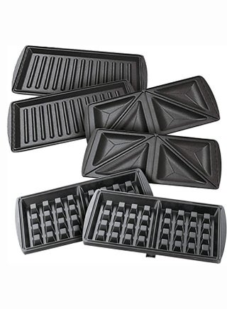 Sandwich Maker, 2-Slot Non-Stick, 3in1 Versatile Interchangeable Grill and Waffle Plates, Indicator Lights, Quick and Easy Meals, Compact Design, 2 Slices 750 W TS2090-B5 Black - view 5