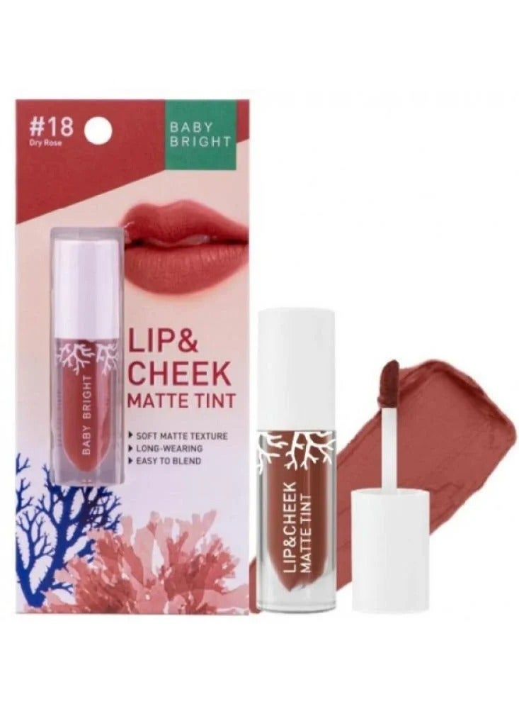 Baby Bright - Lip & Cheek Matte Tint#18 Dry Rose - Image 1