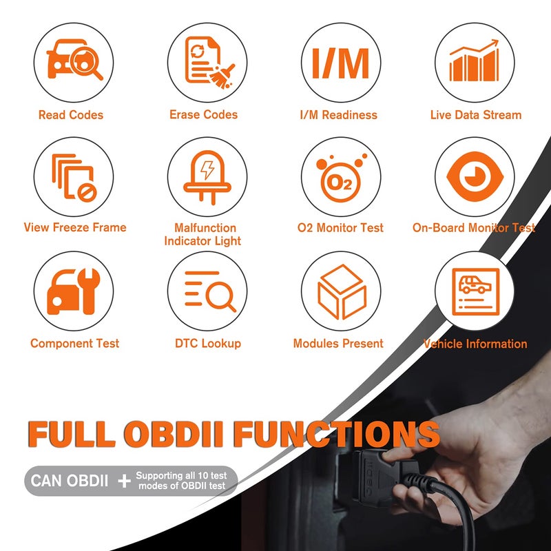 أوتل Autel Maxilink Ml629 ماسح ضوئي Obd2 للسيارات 2024 أحدث طراز تمت ترقيته من Al619 Ml619 قارئ رمز السيارة فحص المحرك ABS Srs أداة المسح التشخيصي مع اختبار Auto Vin الجاهز بحث Dtc - Image 4