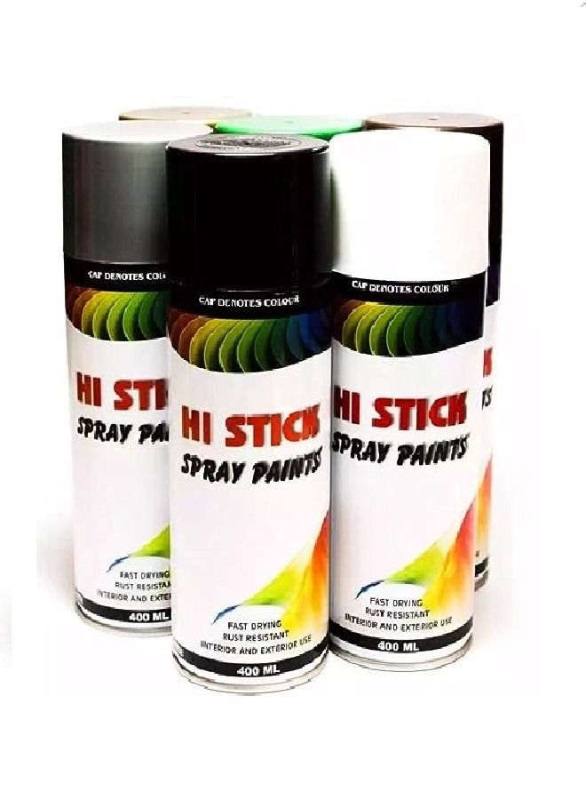 Hi Stick Matte Black Spray Paint 12 Pcs In 1 Box