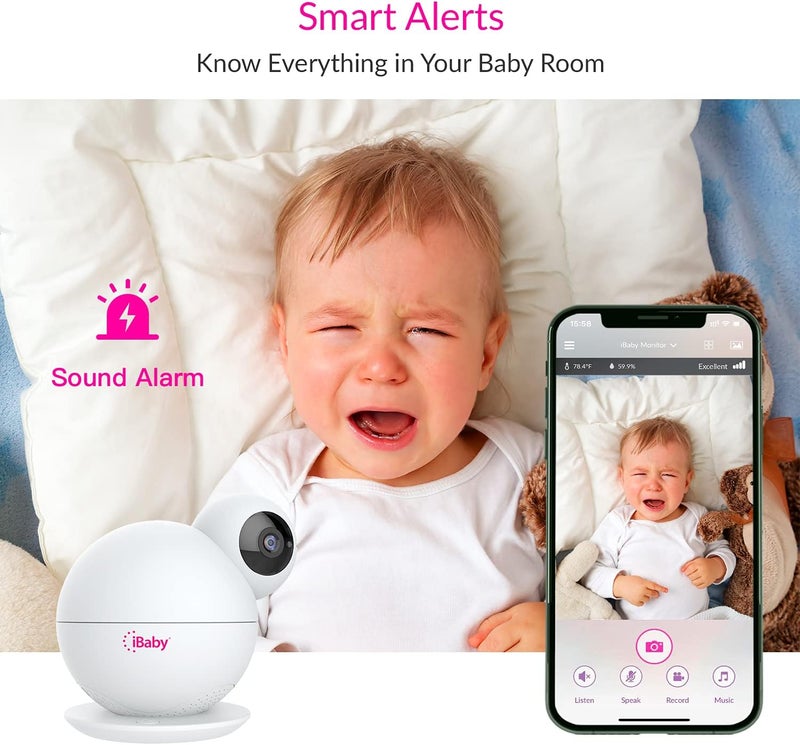 iBaby M8L WiFi Baby Monitor with Camera  Audio Sleep Tracking Motion Alerts Wireless 360 Pan 110 Tilt Temperature Sensor 1080PFull HD Video Night Vision Support MultiUser on Smartphone APP - Image 5