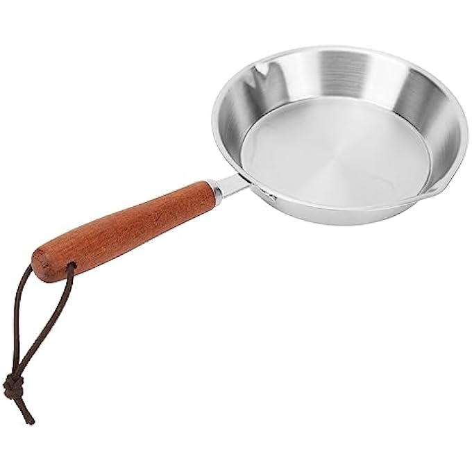 Zudoo Egg Pan Mini Nonstick Egg And Omelet Pan Stainless Steel Small Frying Pan Skillet Multipurpose Pan With Wooden Handle Cookware Designed For Eggs Pancakes Dishwasher Safe 16Cm - Image 5