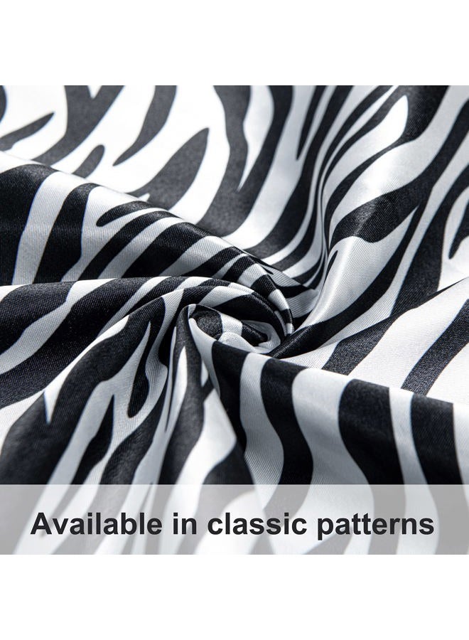 NTBAY 2 Pack Satin Standard Pillowcases for Hair and Skin, Luxurious and Silky Zebra Printed Pillow Cases with Envelope Closure, 20 x 26 Inches, Black and White - Image 3