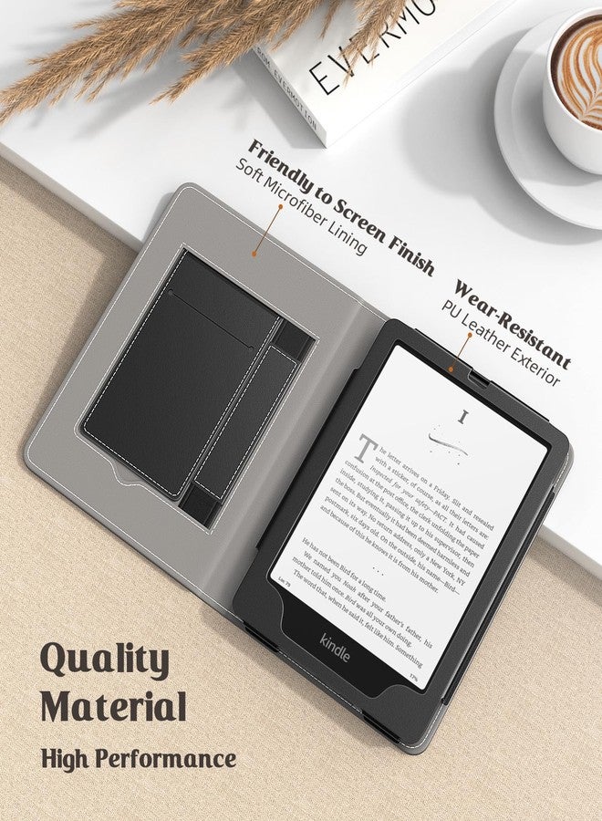 MoKo Case for 7"/6.8" Kindle Paperwhite(12th/11th Gen-2024/2021) and Kindle Paperwhite Signature Edition,Slim PU Shell Cover Case with Auto-Wake/Sleep for Kindle Paperwhite 2024, Black - Image 4