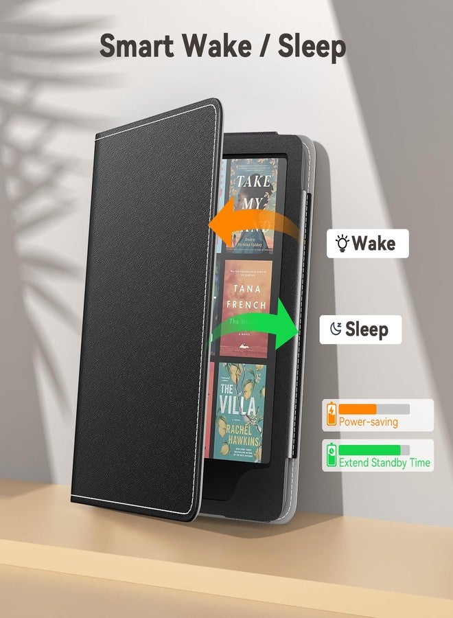 MoKo Case for 7"/6.8" Kindle Paperwhite(12th/11th Gen-2024/2021) and Kindle Paperwhite Signature Edition,Slim PU Shell Cover Case with Auto-Wake/Sleep for Kindle Paperwhite 2024, Black - Image 5
