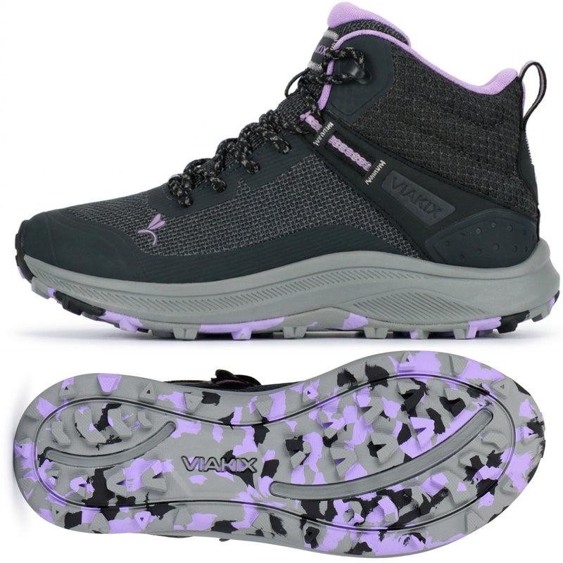 Viakix Monterra Mid Womenâ€™s Waterproof Hiking Boots â€“ Lightweight Comfortable Trail Shoes for Trekking, Backpacking, Thru & Day Hikes, Black 8 - Image 1