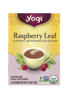 YOGI Raspberry Leaf Caffeine Free 16 Tea Bags  - Image 1