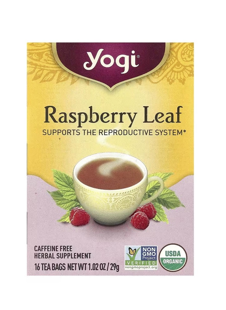 YOGI - Raspberry Leaf Caffeine Free 16 Tea Bags - Image 1