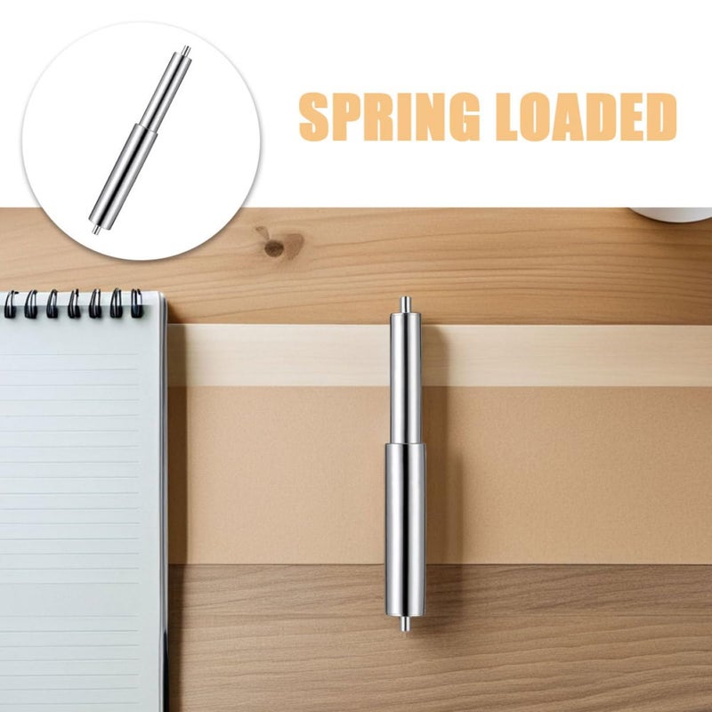 Spring Loaded Toilet Paper Holder Replacement Rod Chrome 2 Pack - Image 4