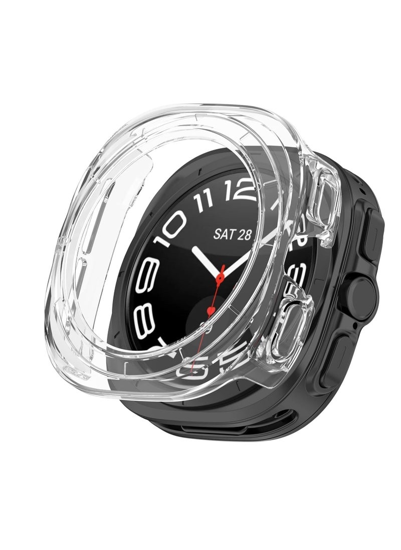 Generic - Case Compatible with Samsung Galaxy Watch 7 Ultra Hard PC Bumper Clear Protective Cover Clear - Image 1