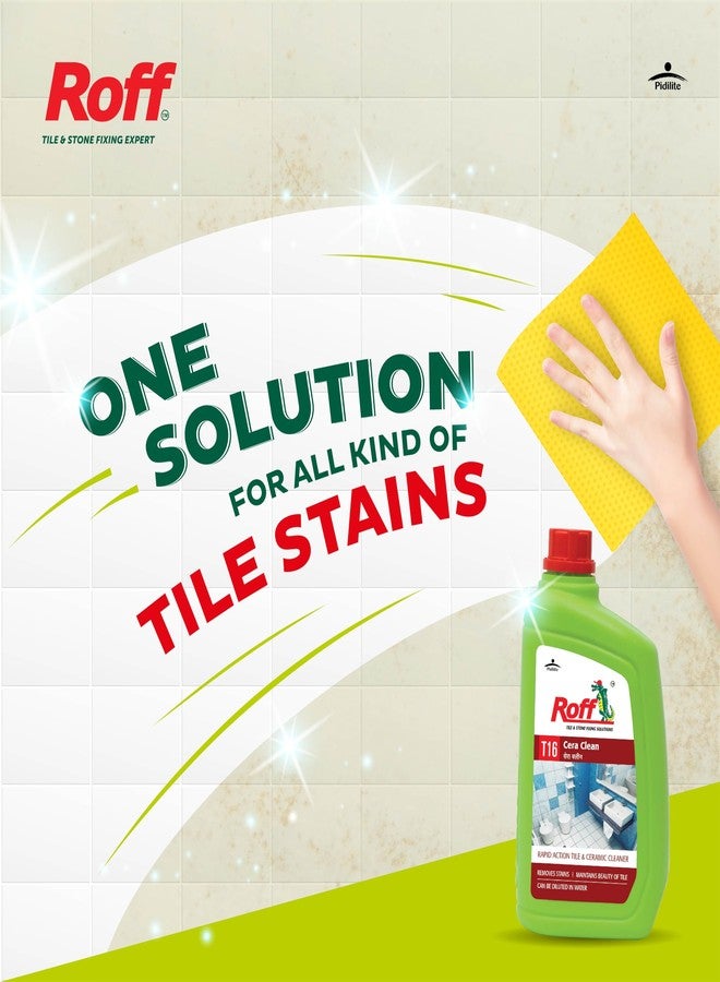 Pidilite Roff Cera Clean All Purpose Tile, Floor & Wall Cleaner 1 Ltr Pack of 1, Advance, Bedroom & Bathroom Floors, Removes Grease, Dirt & Tough Stains - Image 2