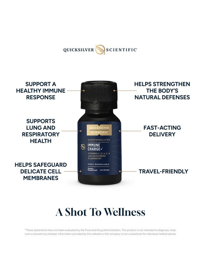 Quicksilver Scientific Immune Charge+ - Portable Wellness Shots with Elderberry, Vitamin C, E, K1, K2, 10,000 IU Vitamin D for Optimal Immune System Support (12 Single Serving Shots) - Image 3