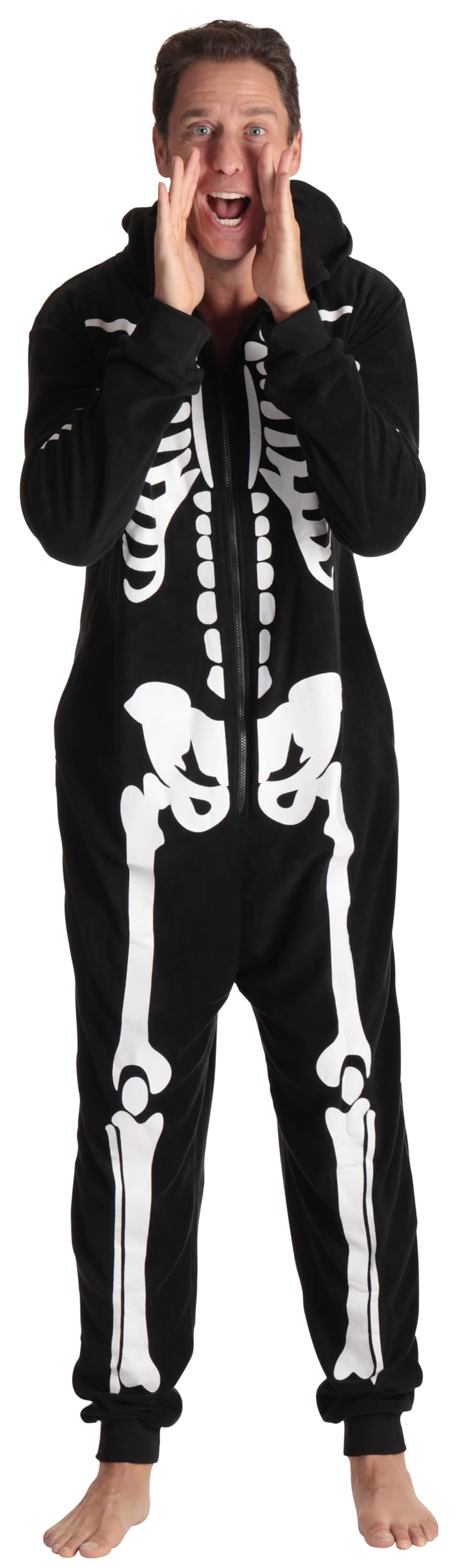 Followme #followme M6259-NEW-XL Skeleton Adult Onesie Costume - Image 3