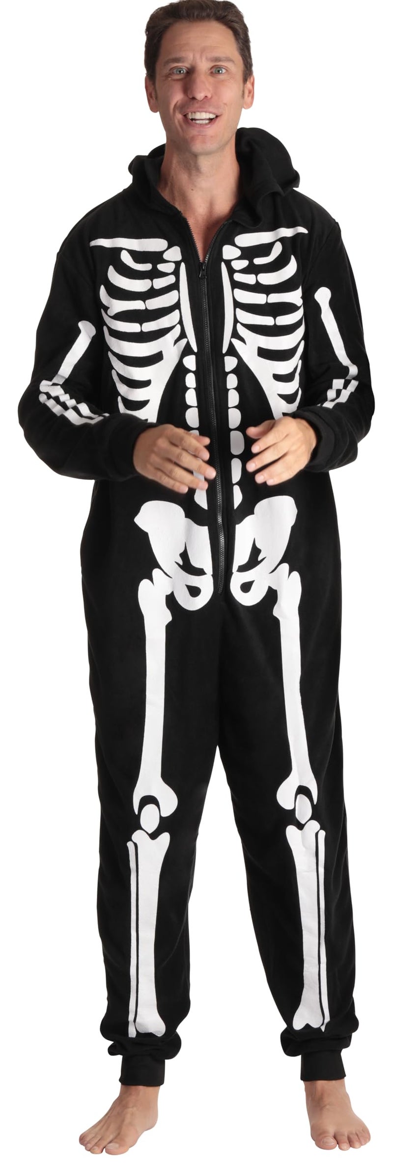 Followme #followme M6259-NEW-XL Skeleton Adult Onesie Costume - Image 1