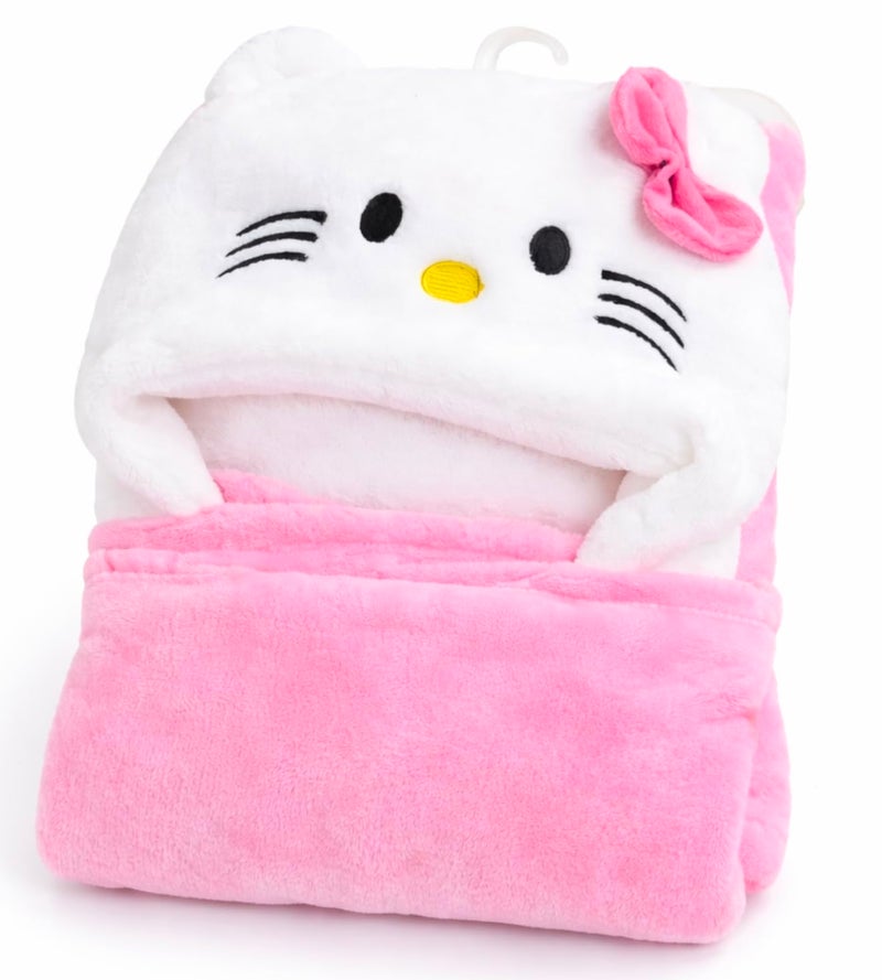 BRANDONN New Born Baby Blanket Pack of Super Soft Bathrobe Wrapper Bath Towel for Boys, Girls, Babies (Pink & White, Length 82 cm x Width 82 cm, 0-12 Months) - Image 1