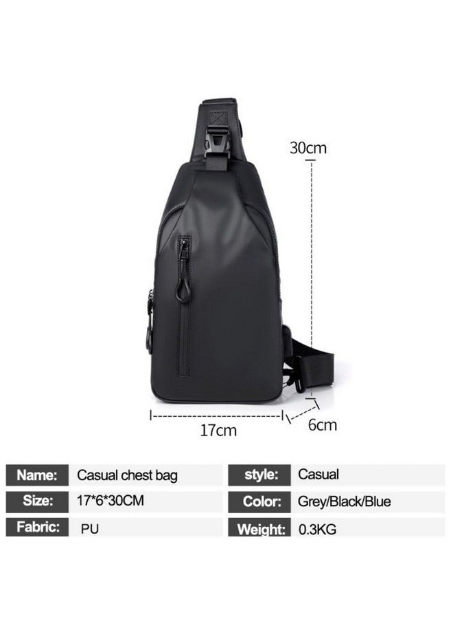 abrazo Unisex Casual Cross Body Bag - Waterproof Sling 4 Pocket Bag with USB for Travel & Outdoor Activities, Black - Image 3