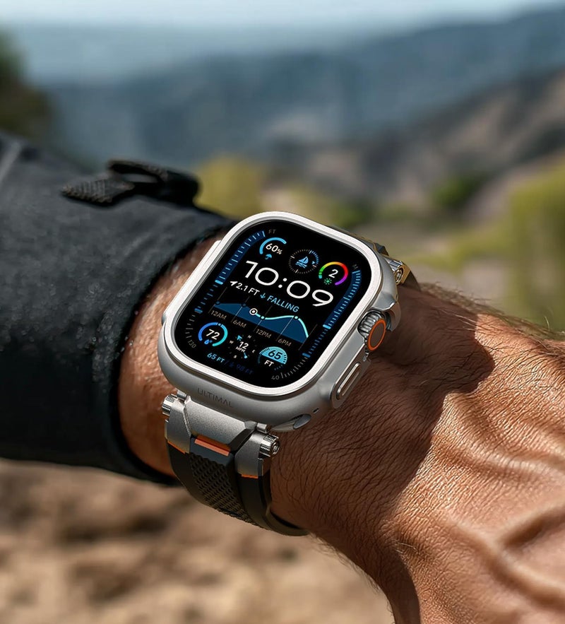 ULTIMAL Metal Case Compatible with Apple Watch Ultra 3/2/1 49mm with Back Cover, Military Grade Shockproof Protective Case, Rugged Cover for iWatch 49mm (Silver) - Image 2
