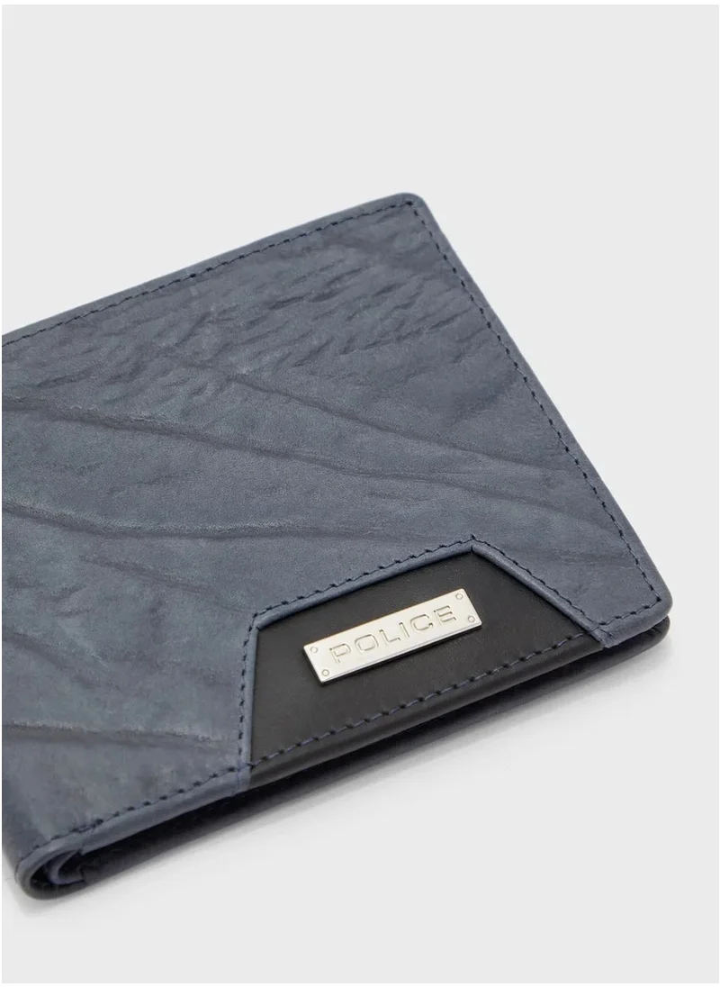 POLICE Canteaccio Blue/Black Silm Leather RFID Wallet for Men