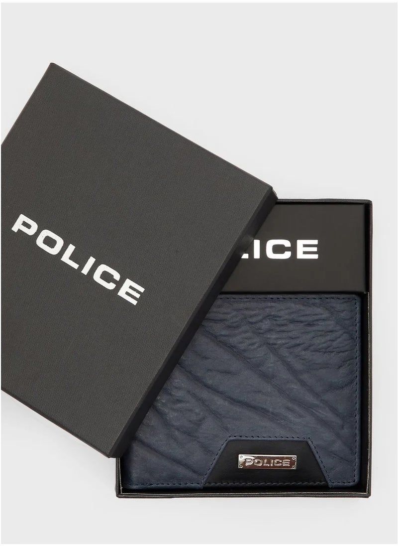 POLICE Canteaccio Blue/Black Silm Leather RFID Wallet for Men  - Image 3