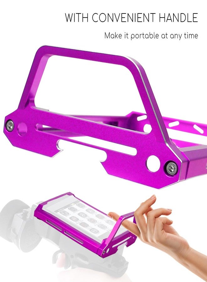 QAGGUM إطار حماية لجهاز الإرسال QAGGUM متوافق مع Flysky Noble NB4 Pro وNB4 Lite وNB4، إطار حماية معدني من سبائك الألومنيوم لجهاز إرسال سيارة التحكم عن بعد، لون بنفسجي - Image 5