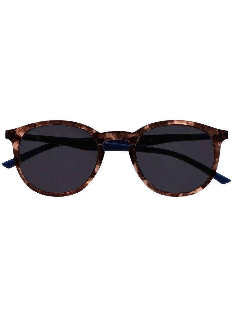 OPULIZE نظارات شمسية موضة MET للنساء والرجال - إطار دائري نحيف - عدسات ملونة بحماية UV400 - مفصلات نابضة - صدفة بنية - Image 1