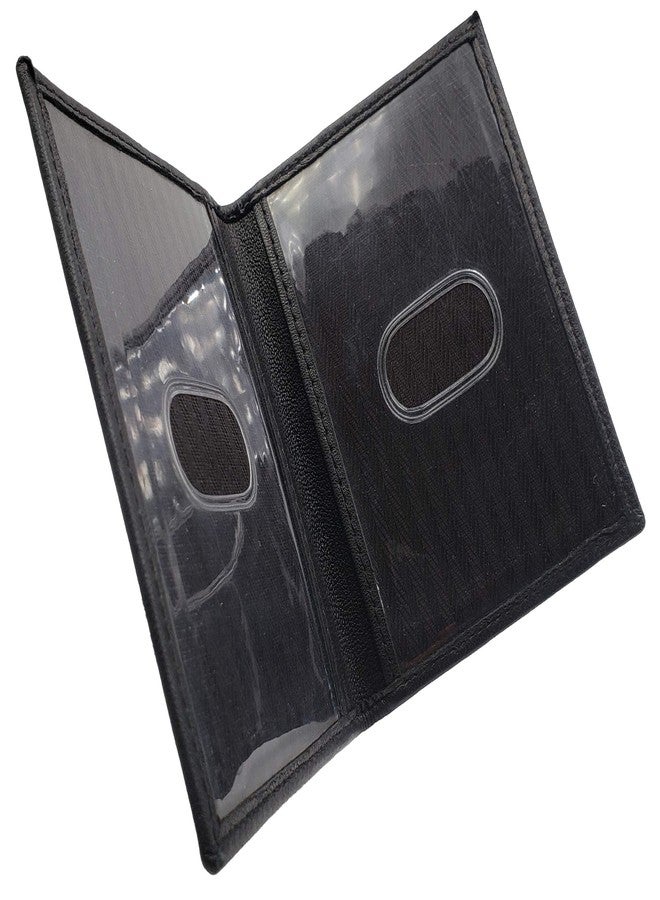 محفظة AG Wallets 2 لحامل رخصة القيادة الجلدية ثنائية الطي (أسود) - Image 1
