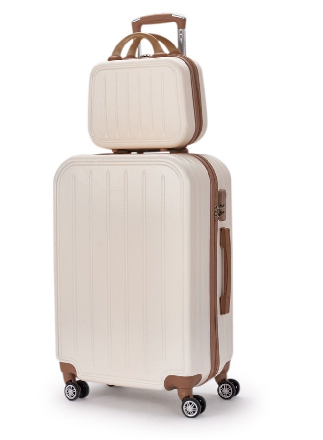 ليمرا طقم شنط سفر مكون من 7 حقائب أمتعة لون بيج/ذهبي بمقاس 32"/28"/24"/20"/16"/15"/12 انش  - Image 2