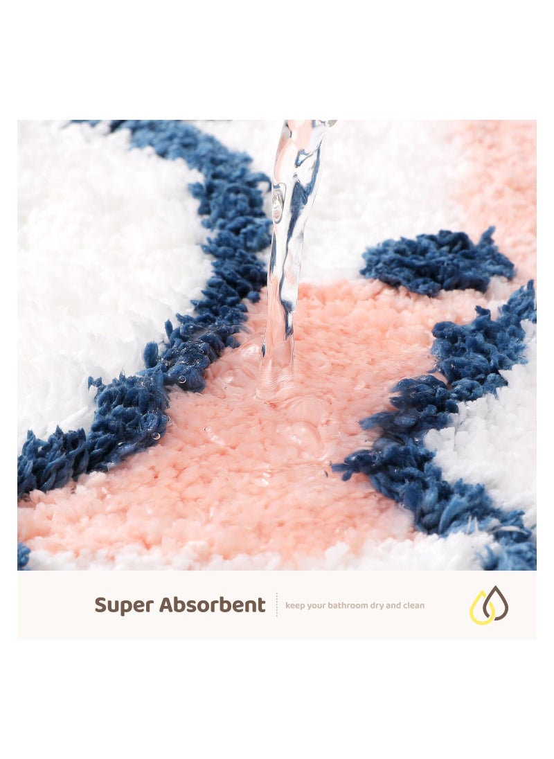 SYOSI Animal Bathroom Rug Mat Extra Soft and Absorbent Bath Rugs Machine Wash Dry Non Slip Carpet for Tub Shower Room Rabbit 16x24In  - Image 4