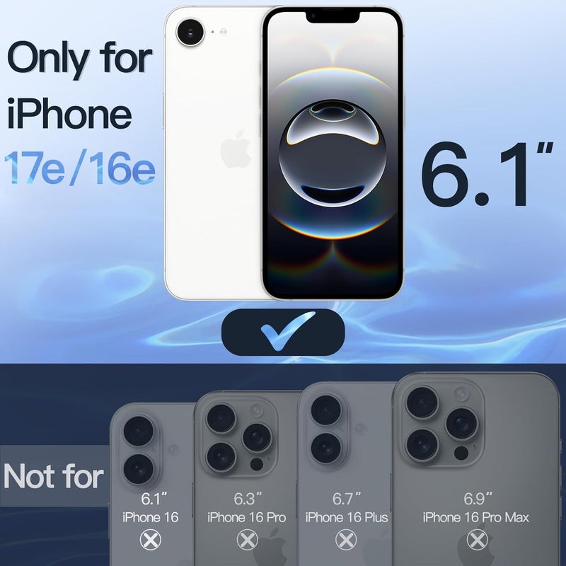 جي تيك واقي الشاشة من بتغطية كاملة للخصوصية لهاتف iPhone 17e (2026) / iPhone 16e، فيلم زجاج مقوى مضاد للتجسس، حماية من الحافة إلى الحافة متوافق مع الغطاء، شاشة 6.1 بوصة، عبوة من قطعتين - Image 2