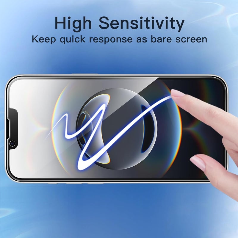 جي تيك واقي الشاشة من بتغطية كاملة للخصوصية لهاتف iPhone 17e (2026) / iPhone 16e، فيلم زجاج مقوى مضاد للتجسس، حماية من الحافة إلى الحافة متوافق مع الغطاء، شاشة 6.1 بوصة، عبوة من قطعتين - Image 5