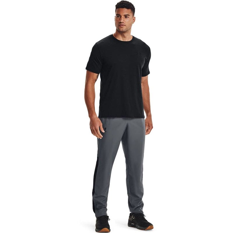 Under Armour Men's Woven Vital Workout Pants , Pitch Gray (012)/Black, Large - Image 2