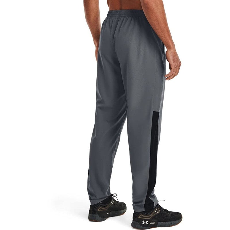 Under Armour Men's Woven Vital Workout Pants , Pitch Gray (012)/Black, Large - Image 3