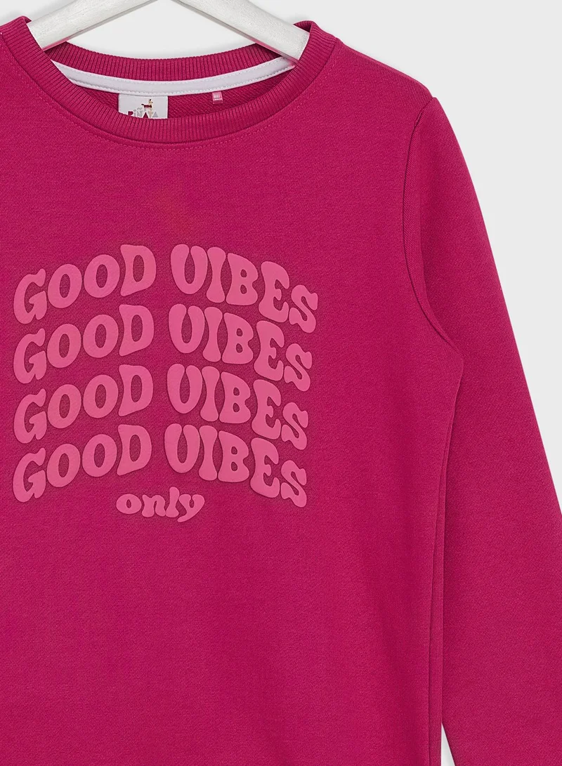 Pinata Girls Slogan Printed Sweatshirt