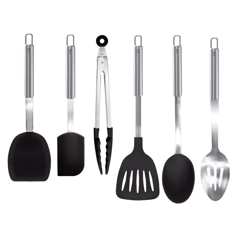 Henckels Cooking Tools 6-PC Kitchen Gadgets Sets with Spatula, Tongs, Cooking Spoon, 18/10 STAINLESS STEEL - Image 1