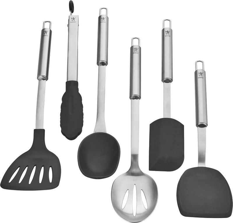 Henckels Cooking Tools 6-PC Kitchen Gadgets Sets with Spatula, Tongs, Cooking Spoon, 18/10 STAINLESS STEEL - Image 3