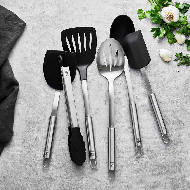 Henckels Cooking Tools 6-PC Kitchen Gadgets Sets with Spatula, Tongs, Cooking Spoon, 18/10 STAINLESS STEEL - Image 2
