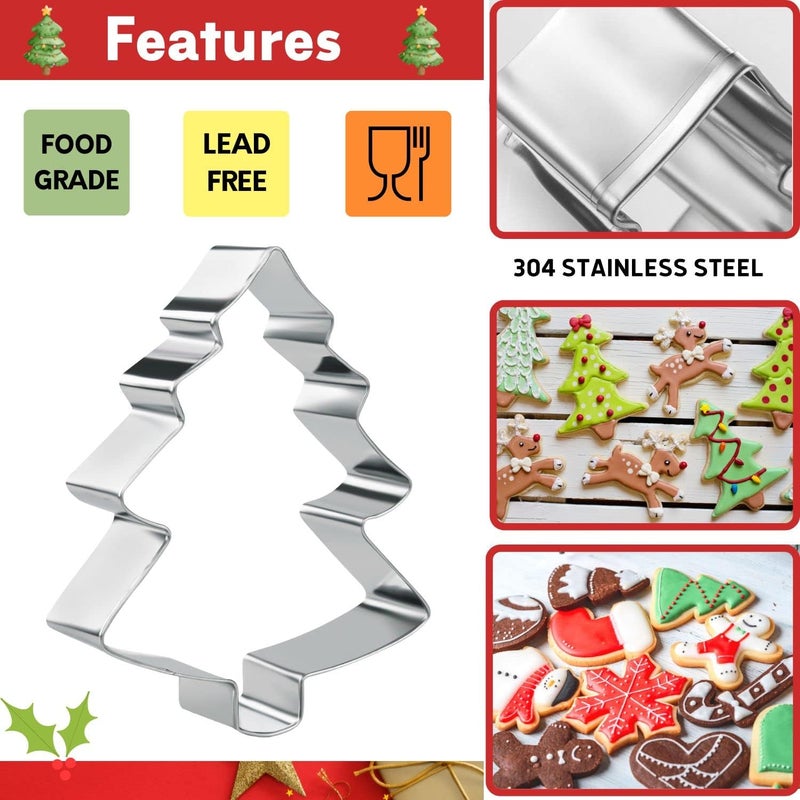 KAISHANE Christmas Cookie Cutters Set of 25  Stainless Steel Christmas Biscuit Cutter Snowman Gingerbread Man Snowflake Christmas Tree Beer  More Shapes For Baking Xmas - Image 3