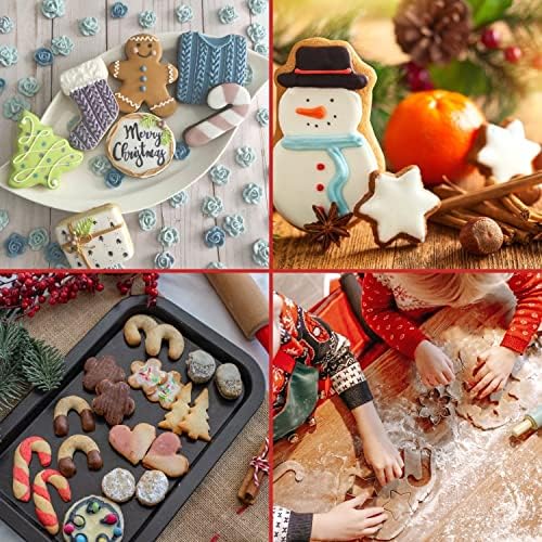 KAISHANE Christmas Cookie Cutters Set of 25  Stainless Steel Christmas Biscuit Cutter Snowman Gingerbread Man Snowflake Christmas Tree Beer  More Shapes For Baking Xmas - Image 5