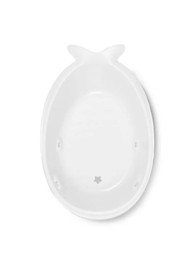 Skip Hop Bath Tubmoby Smart Sling 3 - Stage Tub, Pvc - Free, Phthalate - Free, Non Slip Bath Tub For New Born With Drain Plug, Birth To 11Kg - White Colour