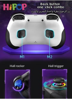 HIPOP Wireless Gaming Gamepad for Switch, PC, Android, Simulates Real Vibration and Precise Buttons, Cool Gaming Controller for Kids and Adults  - Image 3