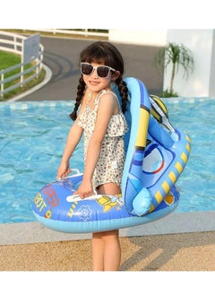 MUMS PLANET Baby Pool Float with Canopy, Inflatable Baby Swimming Ring with Sunshade, Infant Swim Pool Boat for Outdoor Activity Summer Water Toys for Kids Toddlers Girls Boys Aged 6-36 Months  - Image 5