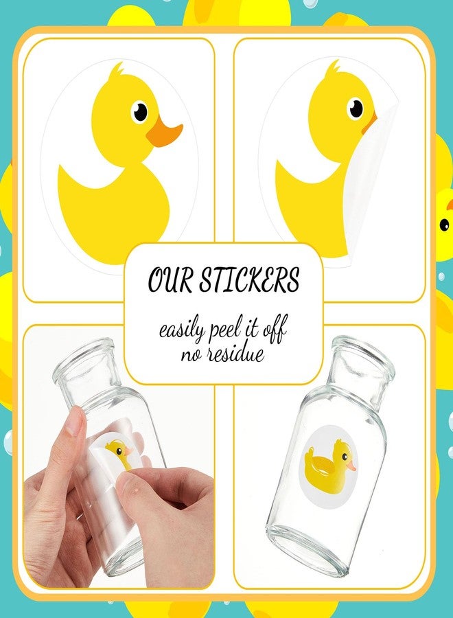 Henoyso 1000 Pcs Duck Stickers Cute Rubber Yellow Duck Stickers Decoration for Kids Birthday Party Favor Bags Water Bottle Notebook Decorations, 1. 5 Inch - Image 4