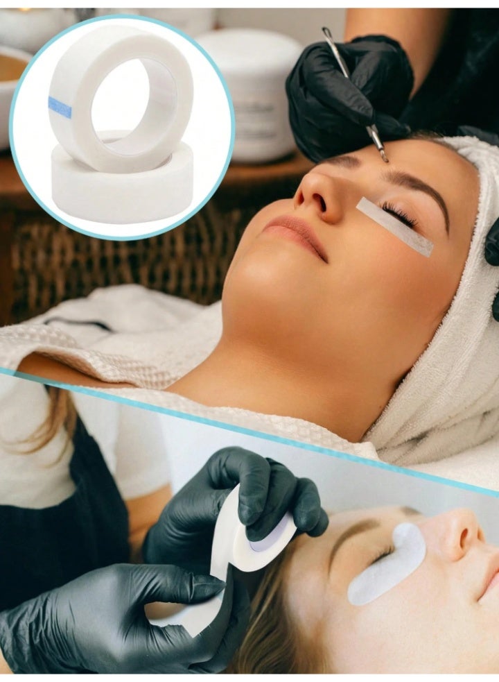 شي إن طقم شريط لاصق احترافي لمكياج العيون والرموش 2 قطعة - شريط مسامي لتحديد الآيلاينر وحماية العين