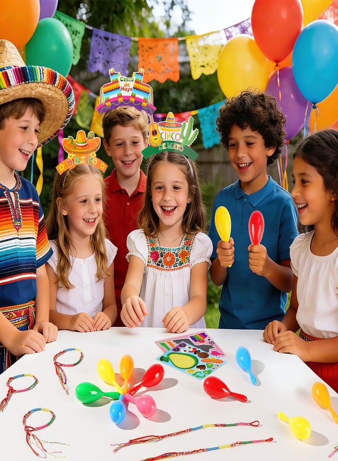 Vanblue 122 Pcs Mexican Fiesta Party favors Set Gift Fiesta Birthdays Decoration Cinco De Mayo Party Favors, Sombrero Headbands Goodie Bag Stuffers for Mexican Carnival Themed Supplies - Image 5
