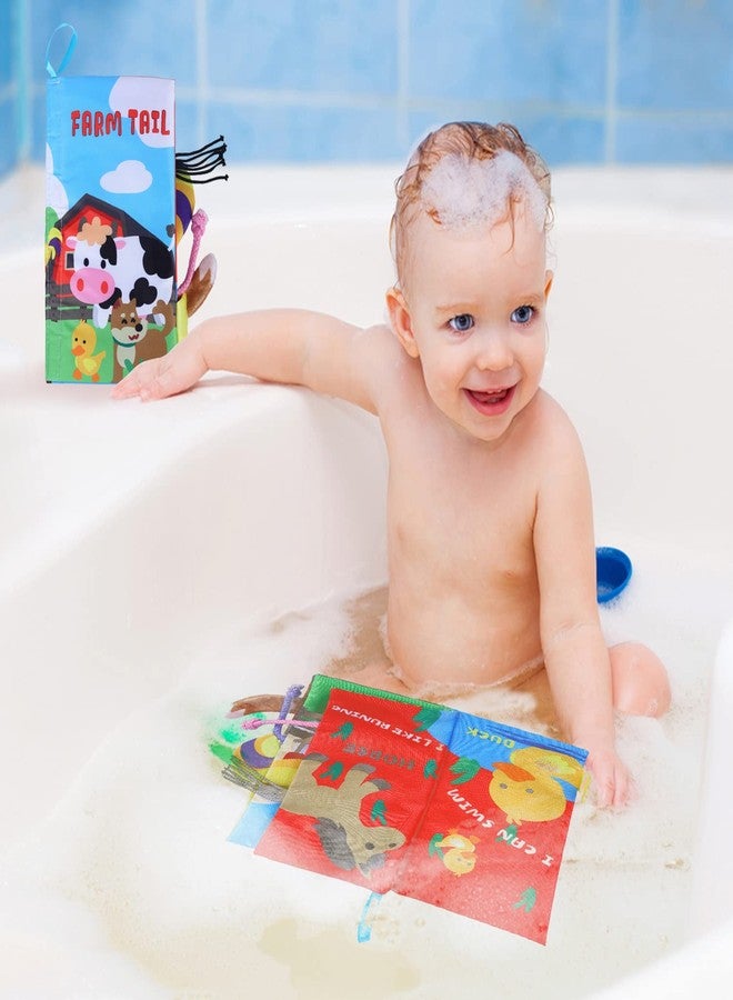 BabyMoo كتاب قماشي تفاعلي ثلاثي الأبعاد من بيبي مو فارم تيل لتنمية الحواس المبكرة - لعبة قابلة للغسل ومقاومة للماء للأطفال الرضع والأطفال الصغار من عمر 3 أشهر فما فوق - Image 4