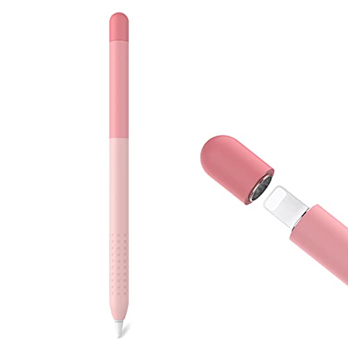 Delidigi iPencil Case for Apple Pencil 1st Generation Gradient Color Silicone Protective Cover Skin Sleeve Accessories Compatible with Apple Pencil 1st Gen Pink - Image 1