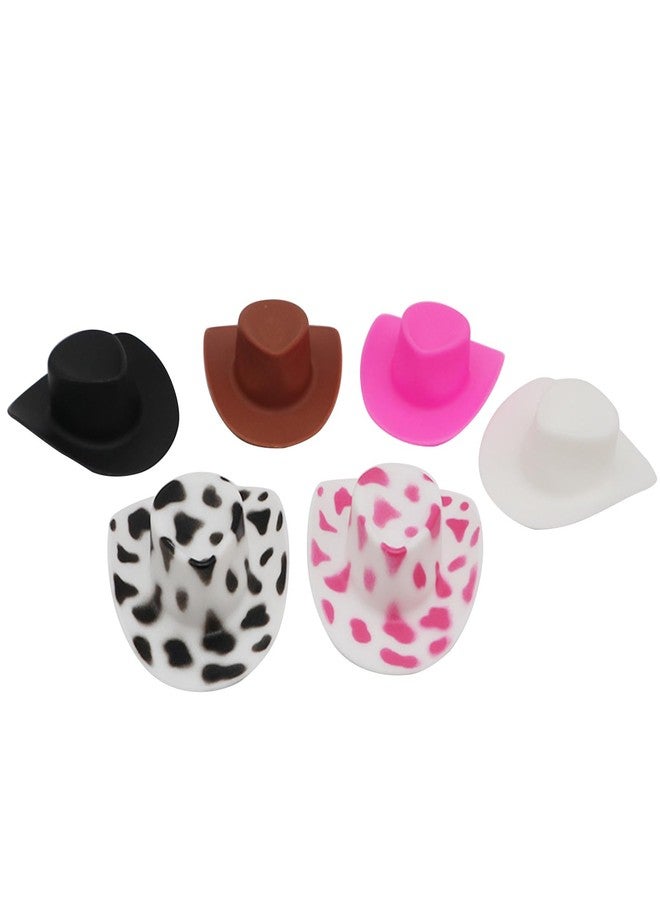 JAGTRADE Plastic Mini Cowboy & Cowgirl Hats (Pack of 10) - Western Dolls Hat - Cute Party Props - Brown - Image 5