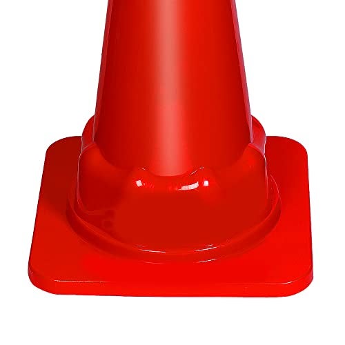 ABS INDUSTRY Safety Cones Injection Moulded 2 Cones 1.2 kg with 2 Meters S Hook Safety Chain Multipurpose PVC Plastic Traffic Safety Cone and Highly Visible Reflective Collar - Image 5